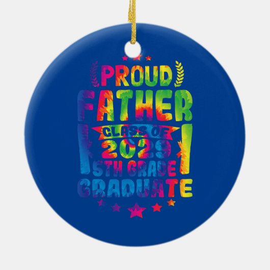 Prudpap, klasse 2029 5e klasse, Afstuderen Stropda Keramisch Ornament (Achterkant)