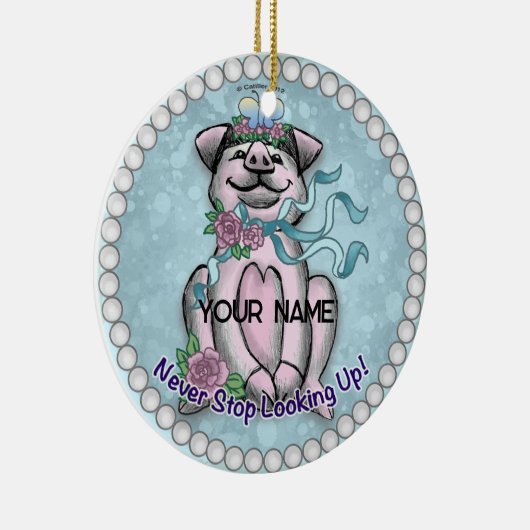  pruik keramisch ornament (Rechts)