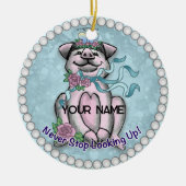  pruik keramisch ornament (Voorkant)