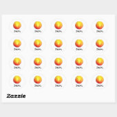 pruik. ronde sticker (Vel)