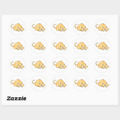 Pruik Tabby Kat Aanvallend Ronde Sticker (Vel)