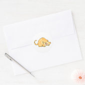 Pruik Tabby Kat Aanvallend Ronde Sticker