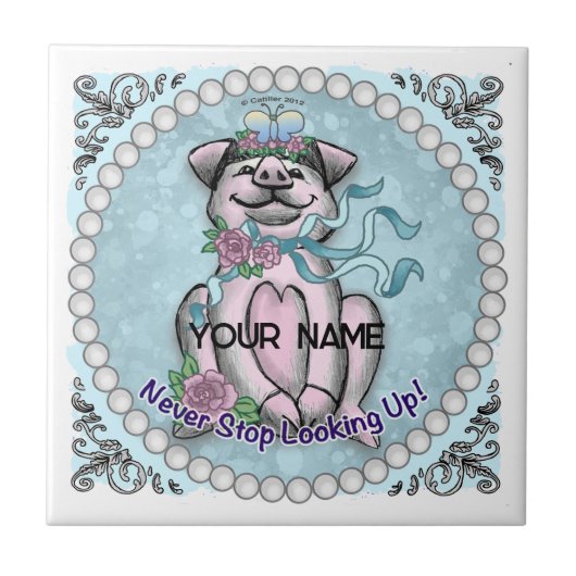  pruik tegeltje (Voorkant)