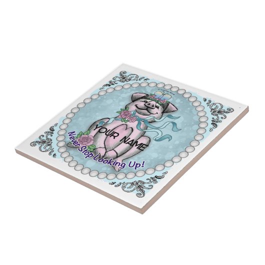  pruik tegeltje (Zijkant)