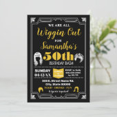 Pruiken feest Wiggin uit verjaardagsfeest Kaart (Staand voorkant)