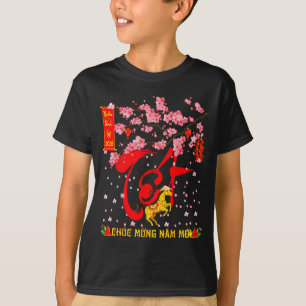 Pruikenbloesem Vietnamees Maans Nieuwjaar Paard 20 T-shirt