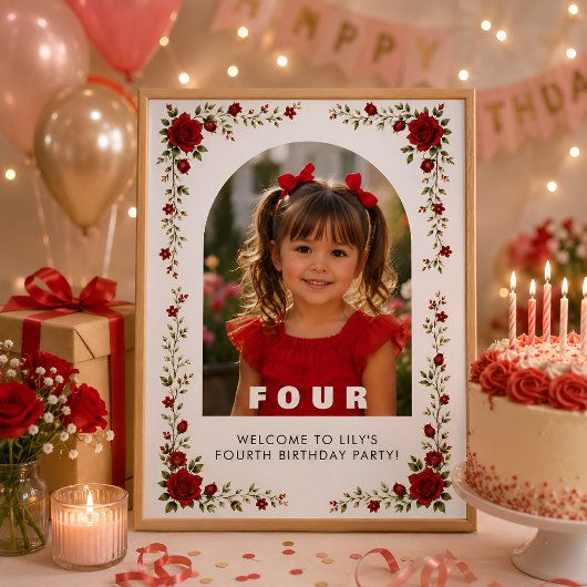 Pruiksebirthdayparty bord poster