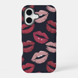 Pruilige lippenstift kuspatroon iPhone 16 hoesje