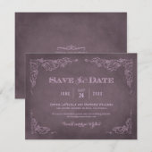 Pruim Antieke Wijngaard Rustieke Bruiloft Save The Date (Voorkant / Achterkant)