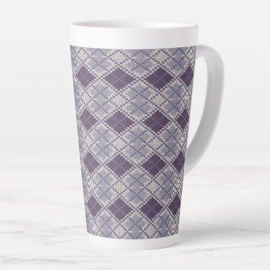 PRUIM ARGYLE BREISEL Hoge Latte Mok (Rechterhoek)