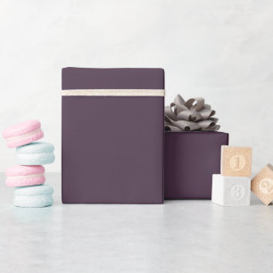 Pruim Aubergine Effen Kleur Luxe Inpakpapier