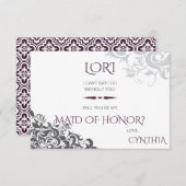 Pruim Barok Kroonluchter Bruiloft Vraag aan het Fe Kaart (Voorkant / Achterkant)