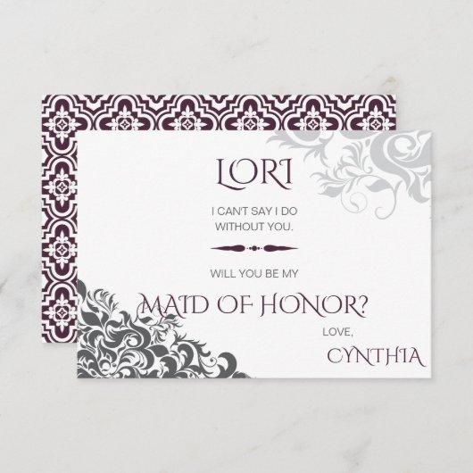 Pruim Barok Kroonluchter Trouwfeest Vraag Kaart (Voorkant / Achterkant)