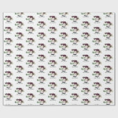 Pruim Bloem Bruidsjurk Shower Cadeaupapier (Vlak)