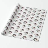 Pruim Bloem Bruidsjurk Shower Cadeaupapier (Uitgerold)