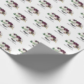 Pruim Bloem Bruidsjurk Shower Cadeaupapier (Hoek)