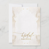 Pruim Boho Pampas Gras Geometrische Bruidsdouche Kaart (Achterkant)