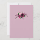 Pruim bordeauxrood bloesem verlovingsfeest I Kaart (Achterkant)