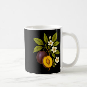 Pruim Botanische Fruit Grafiek Boomgaard Boerderij Koffiemok