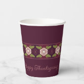 Pruim Bourgondië met bloemige accenten Papieren Bekers (Achterkant)