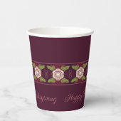 Pruim Bourgondië met bloemige accenten Papieren Bekers (Links)