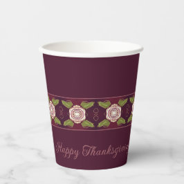 Pruim Bourgondië met bloemige accenten Papieren Bekers