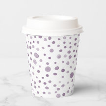 Pruim Confetti Aquarel Stippen Papieren Bekertje