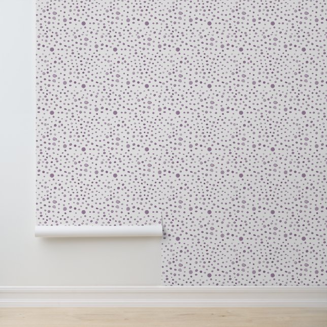Pruim Confetti Watercolor Stippen Behang (Applicatie)