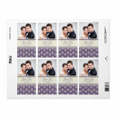 Pruim Cream Patroon Foto Bruiloft Labels (Full Sheet)