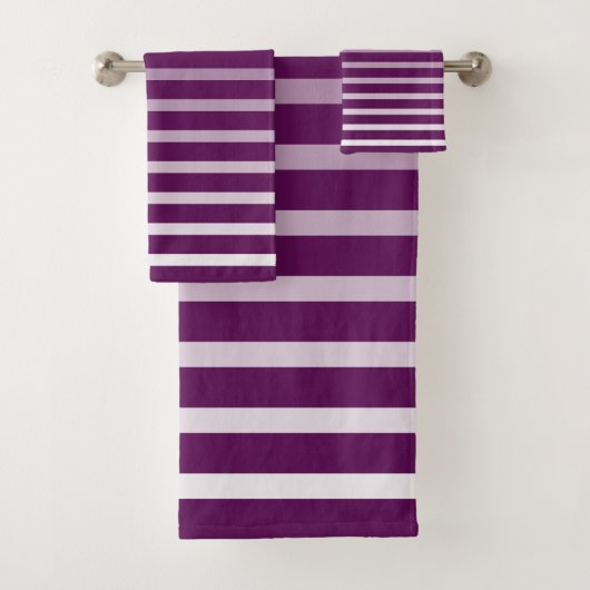 Pruim - Elegante pruim gestreepte badhanddoek Bad Handdoek (Insitu)