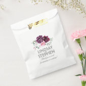 Pruim en Bourgondische bloemen Elegant Bedankzakje (Gezegeld)