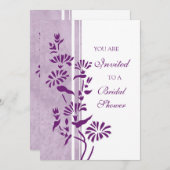 Pruim en de Witte Kaarten van de Uitnodiging van (Voorkant / Achterkant)