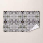 Pruim en groen gebloemd bad handdoek (Handdoek)
