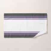 Pruim en houtskoolgrijze streep bad handdoek (Handdoek)