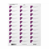 Pruim en marine waterverf bruiloft etiket (Full Sheet)