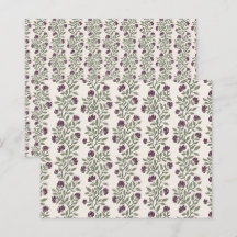 Pruim- en mosgroen bloempatroon scrapbookpapier
