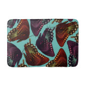 Pruim en Oranje Vlinders Zwermen Badmat (Voorkant)