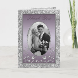 Pruim en Tin Bloemen Bedankkaart met Foto