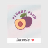 Pruim Fruit Sticker – Illustratie van een Mooie Pa (Vel)