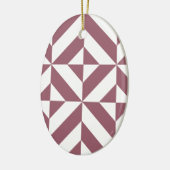 Pruim Geometrisch Deco Kubuspatroon Keramisch Ornament (Links)