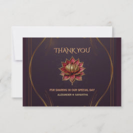 Pruim Gothische Trouw Trouwkaart Bedankt Goud RSVP Kaartje