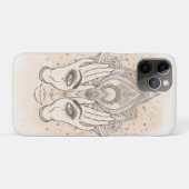 Pruim & Goud Boho Lotus Bloem Schoonheid Case-Mate iPhone Case (Achterkant (horizontaal))