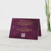 Pruim Goud Laurier Minimal QR Code Trouwen (Achterkant)