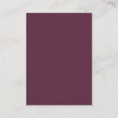 Pruim Gouden Trouwwebsite QR-code Wijnkleur Informatiekaartje (Achterkant)
