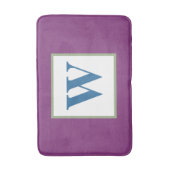 Pruim Groen Blauw Monogram Badmat (Voorkant Verticaal)