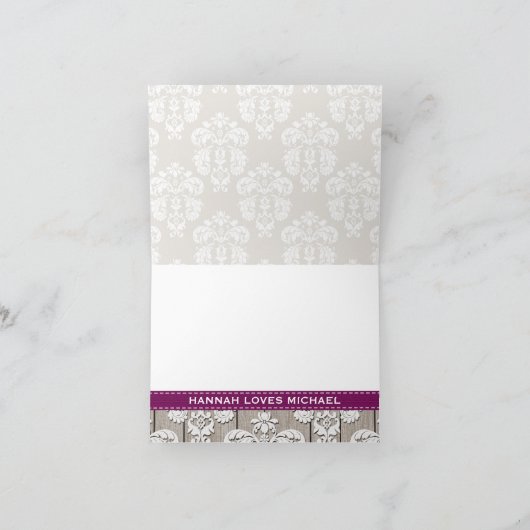 Pruim Hydrangea Monogram Steen Gratitude Jar Bedankkaart (Binnen)