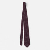 Pruim Ivoor Botanische Micro-Jacquard Stropdas (Achterkant)