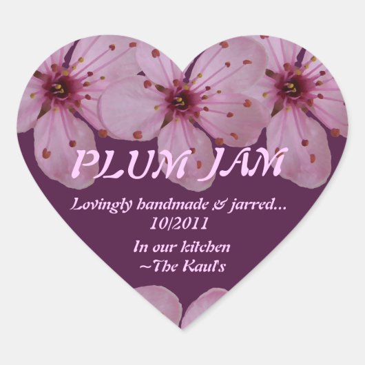 Pruim Jam Jar Label (personaliseren) (Voorkant)