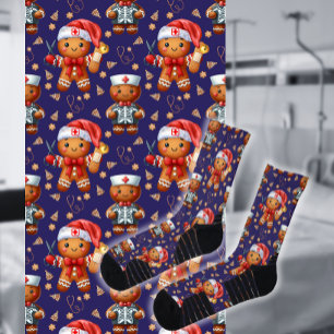 Pruim Kerstmis Verpleegster Whimsy Man van Peperko Sokken