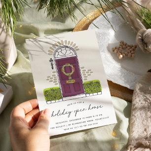 Pruim Kerstmisdeur   Kerstvakantie Open Huis Kaart